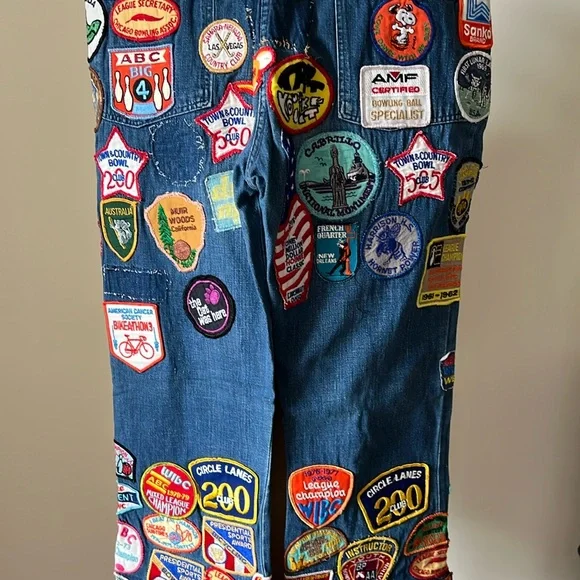 1960’s-1970’s Rare Vintage Patch Jeans - Picture 13 of 17